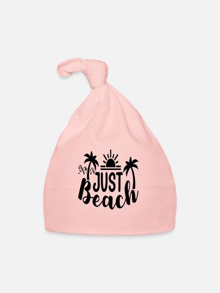 Just Beach - Organic Baby Cap - pink - Front
