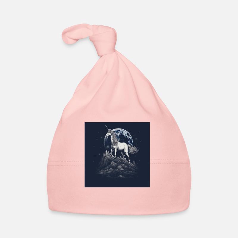 Licorne - Bonnet bio Bébé - rose