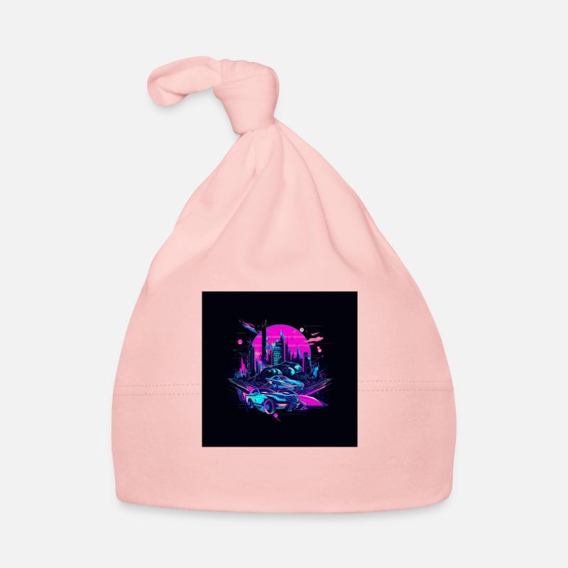 Cyber Cité - Bonnet bio Bébé - rose