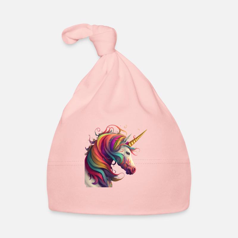 Einhorn der Träume in Regenbogen Baby Bio-Mütze