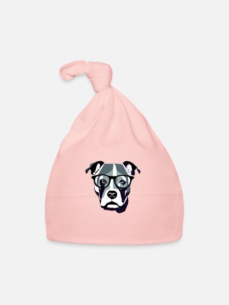 Chien Propriétaire Chiens Chien Propriétaire Terrier Chien - Bonnet bio Bébé - rose - Devant