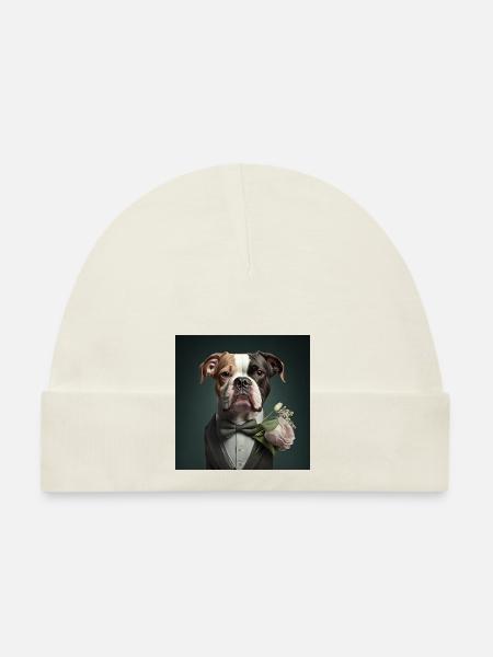 I'm not single, I have a dog - Baby Bio-Mütze - Rosa - Vorne