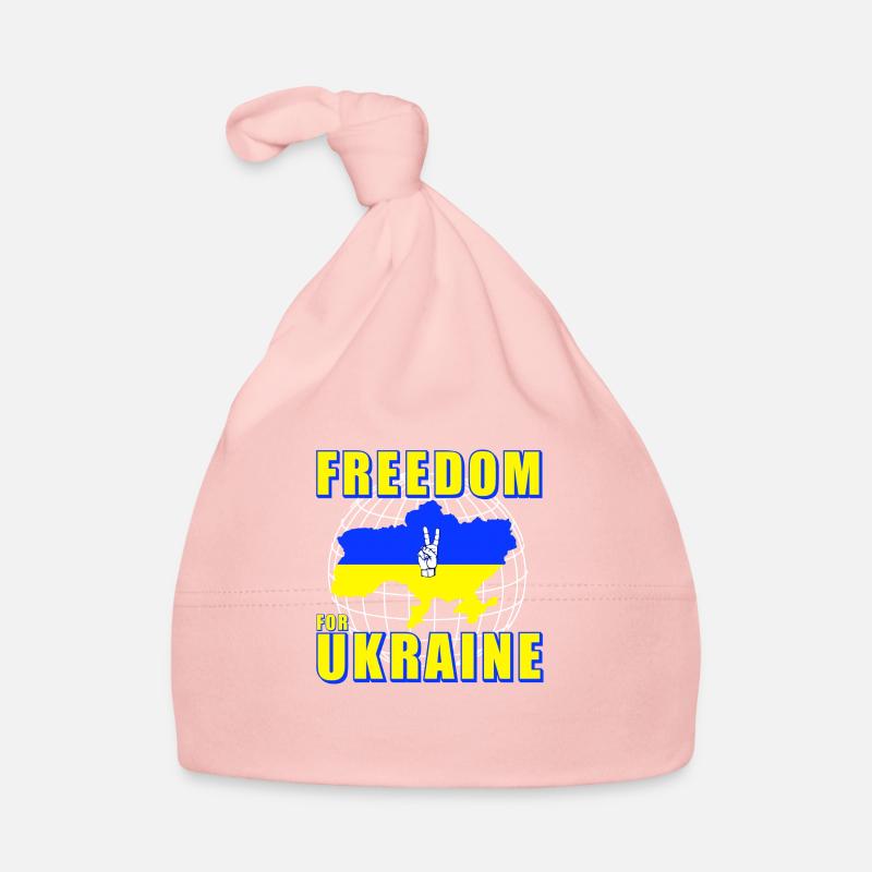 Liberté pour l’Ukraine - Bonnet bio Bébé - rose