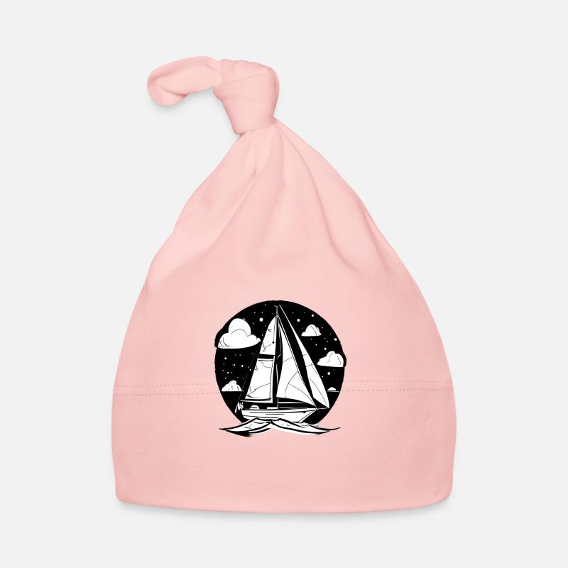 Sailing Sailor Sailing Ship Sailing Sailboat Organic Baby Cap