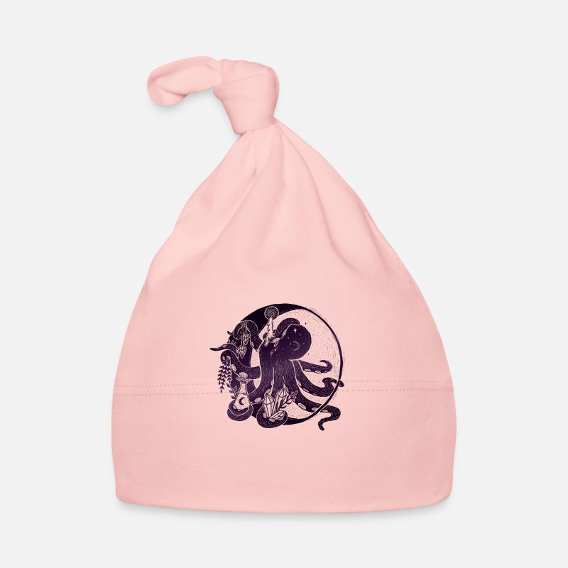 Witchy Octopus Illustration Baby Bio-Mütze