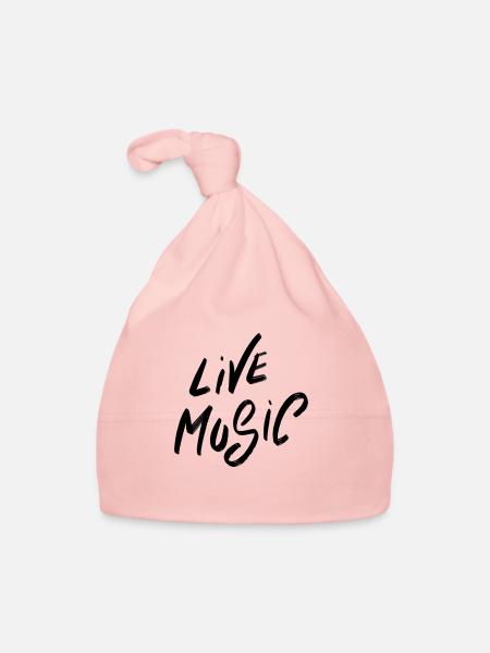 live music! - Organic Baby Cap - pink - Front