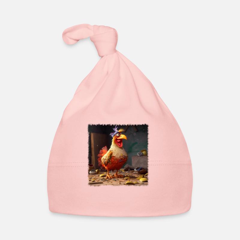 Crazy chicken Organic Baby Cap