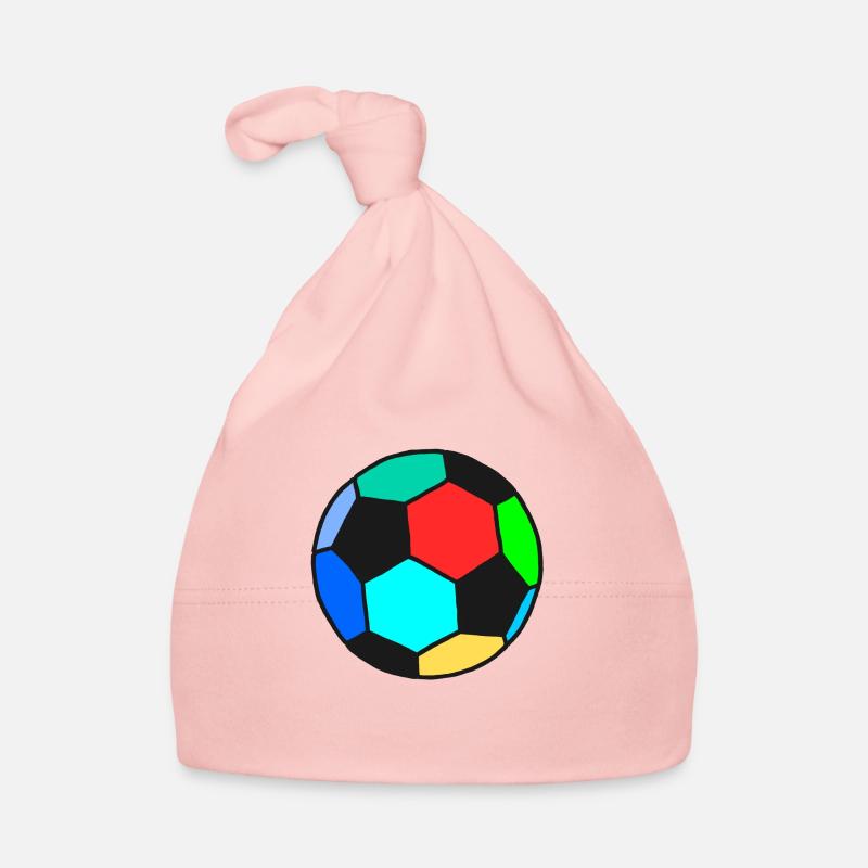Fußball bunte Farben Baby Bio-Mütze