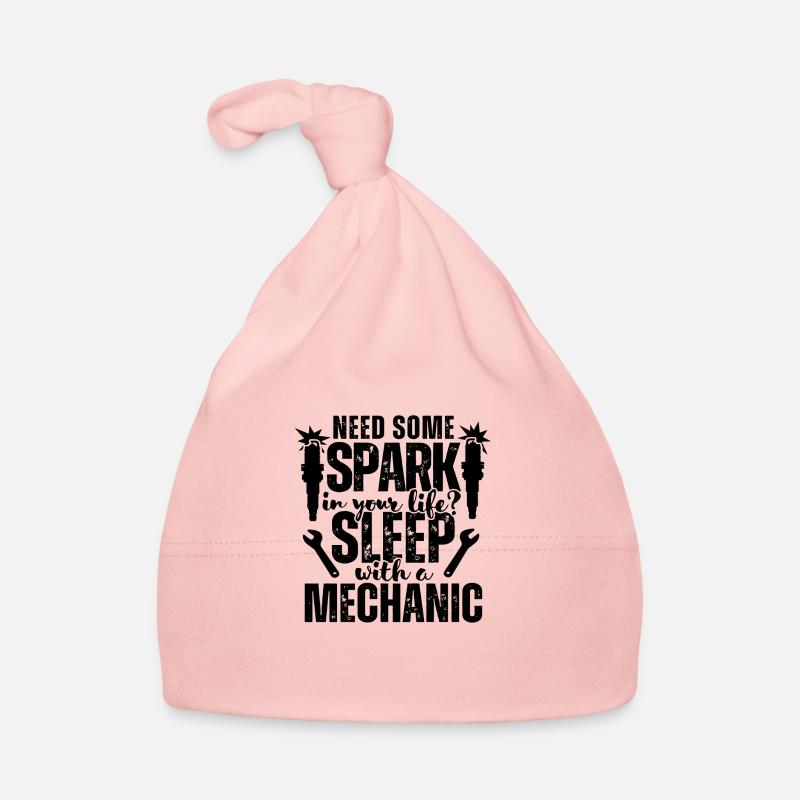 Need some Spark in your Life Sleep with a Mechanic Organic Baby Cap