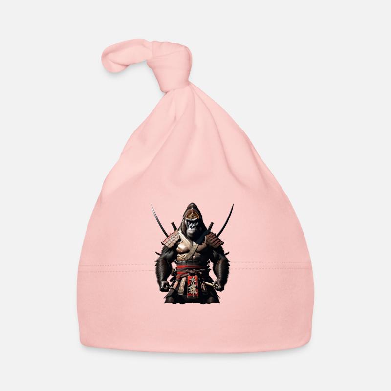 Le gorille ninja - Bonnet bio Bébé - rose