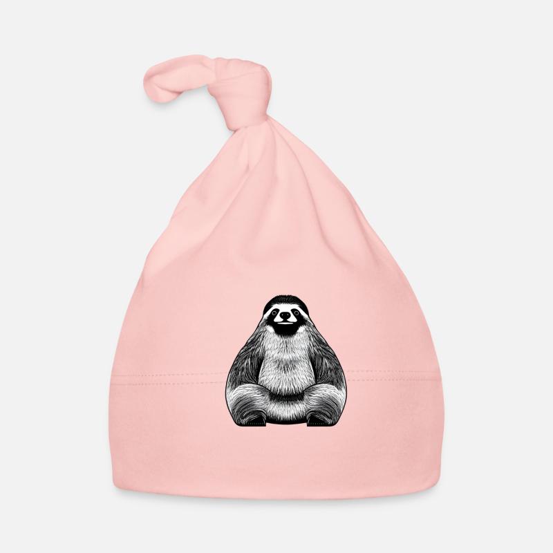 Design paresseux élégant - Bonnet bio Bébé - rose