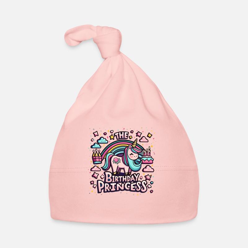La princesse d’anniversaire : Licorne avec lettrage Bonnet bio Bébé
