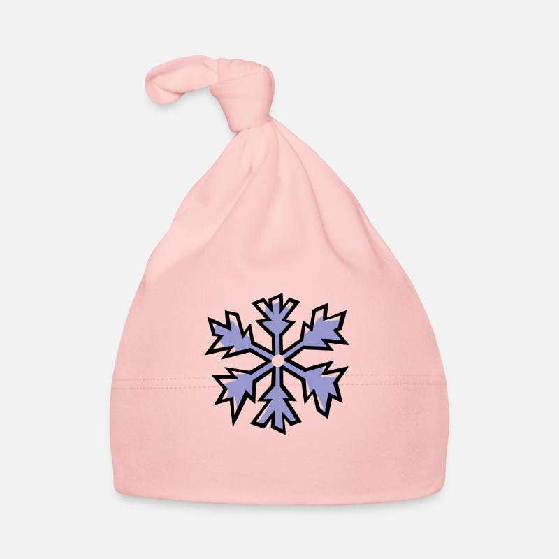 Snowflake - Organic Baby Cap - pink