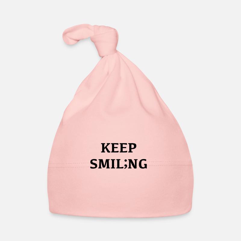 Keep smiling, smiling changes your mood; Organic Baby Cap