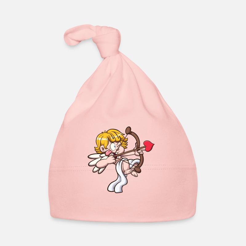 Valentinstags-Cherub zielt mit Pfeil und Bogen Baby Bio-Mütze