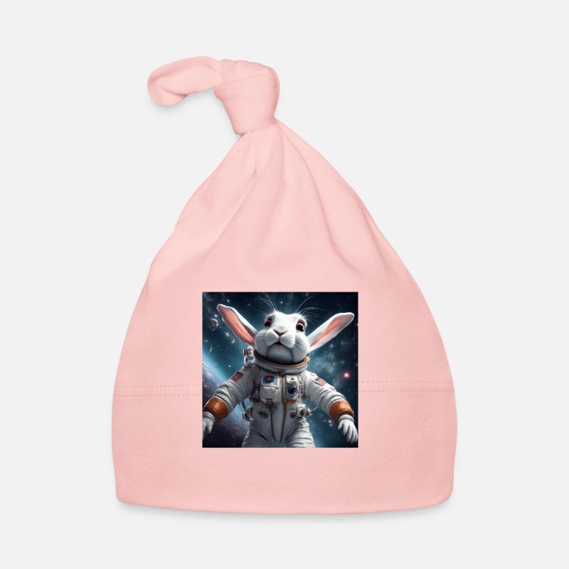 Rabbit in space Organic Baby Cap