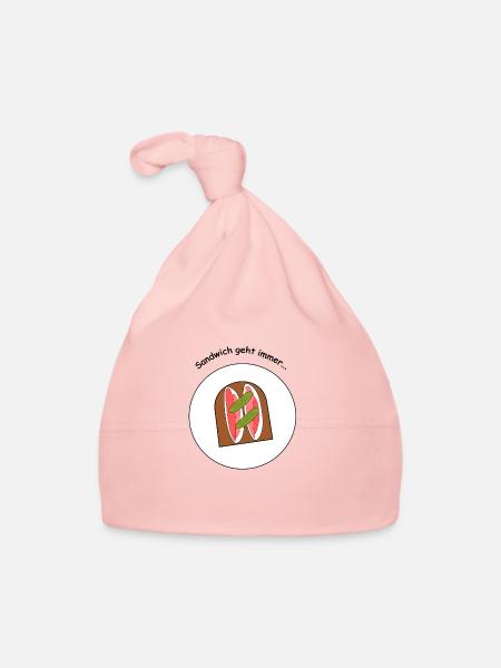 Sandwich always works - Organic Baby Cap - pink - Front