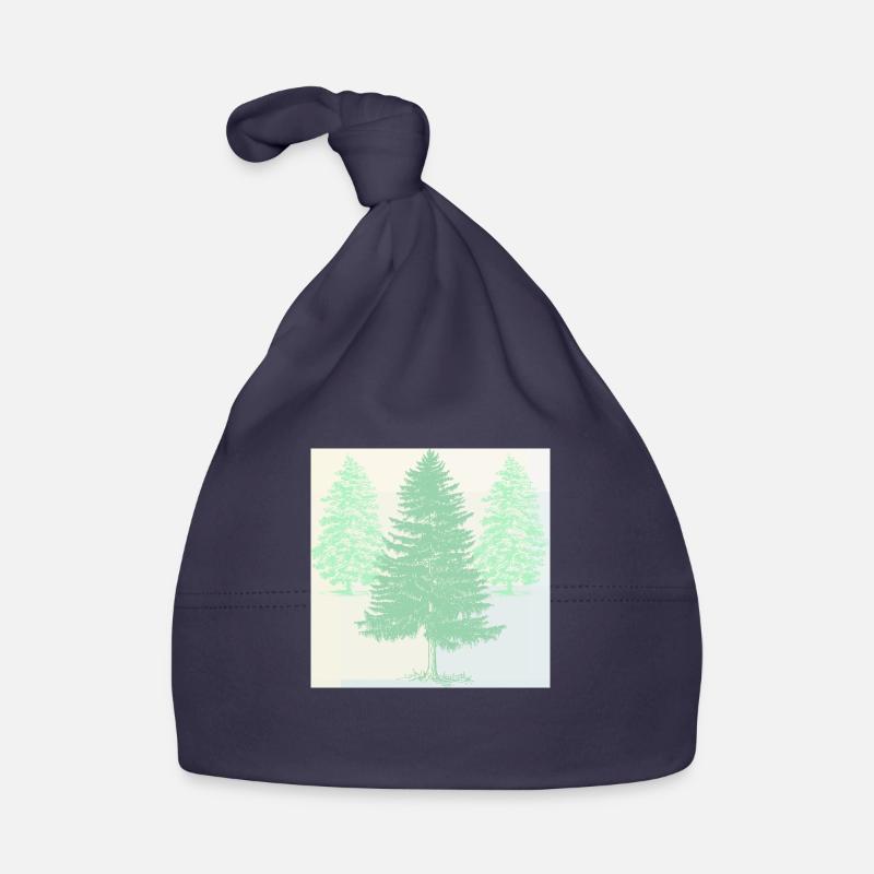Pastel-colored pines. Organic Baby Cap