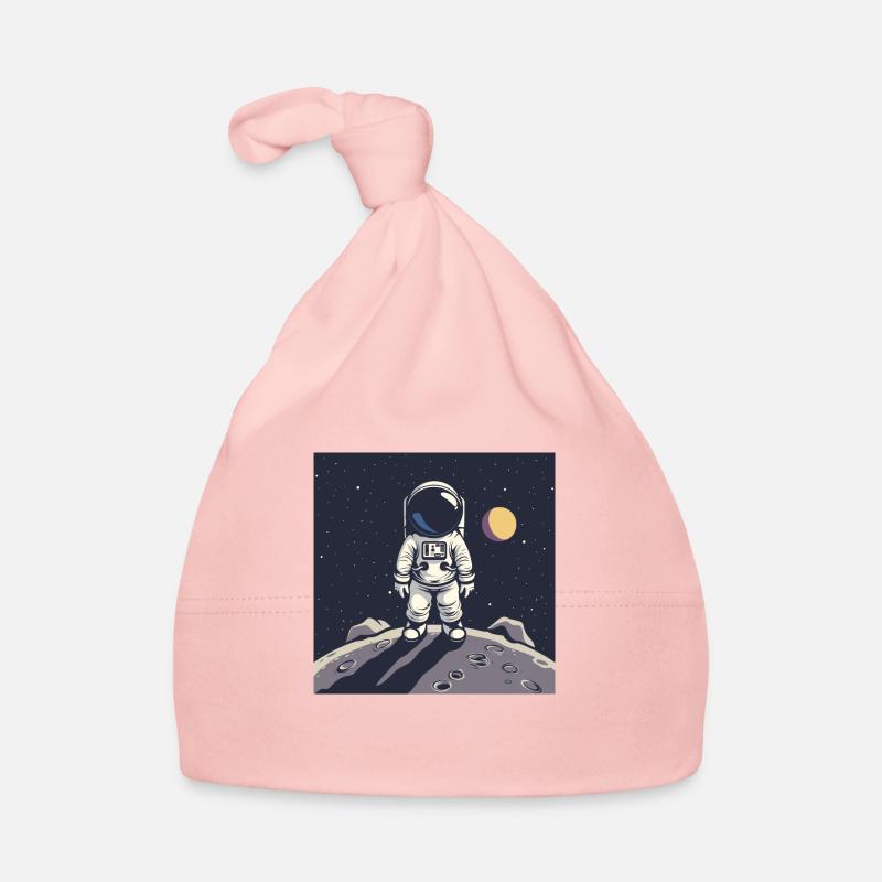 Astronaut on lunar surface Organic Baby Cap