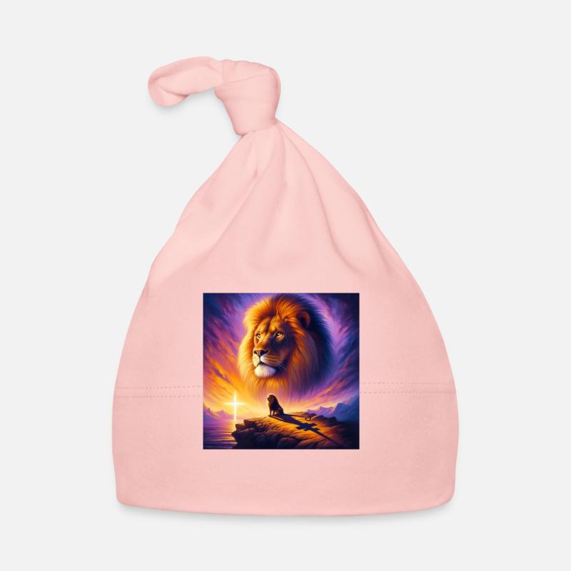 Puissant Lion de Juda 2 - Bonnet bio Bébé - rose