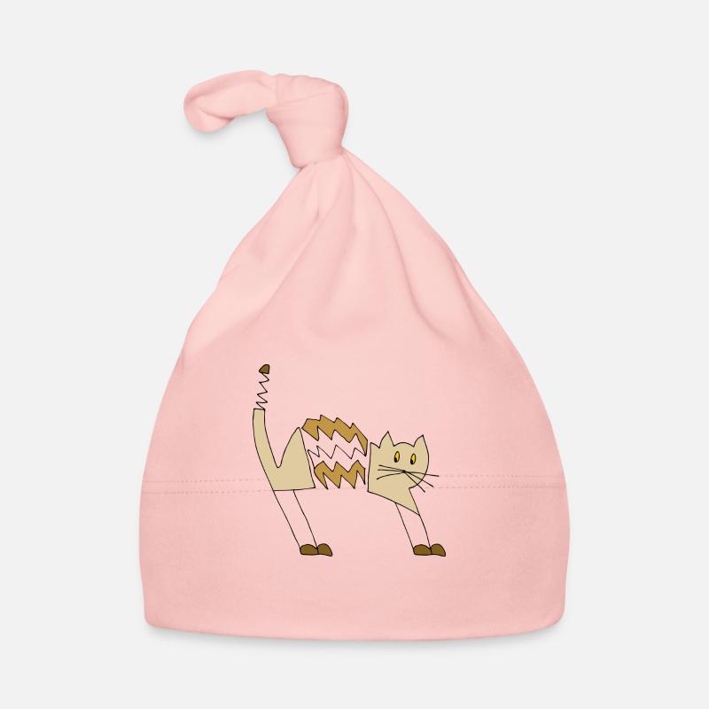Chat - Bonnet bio Bébé - rose