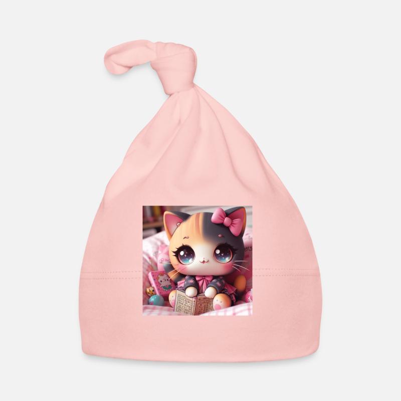 Mädchenhafte Katze Baby Bio-Mütze