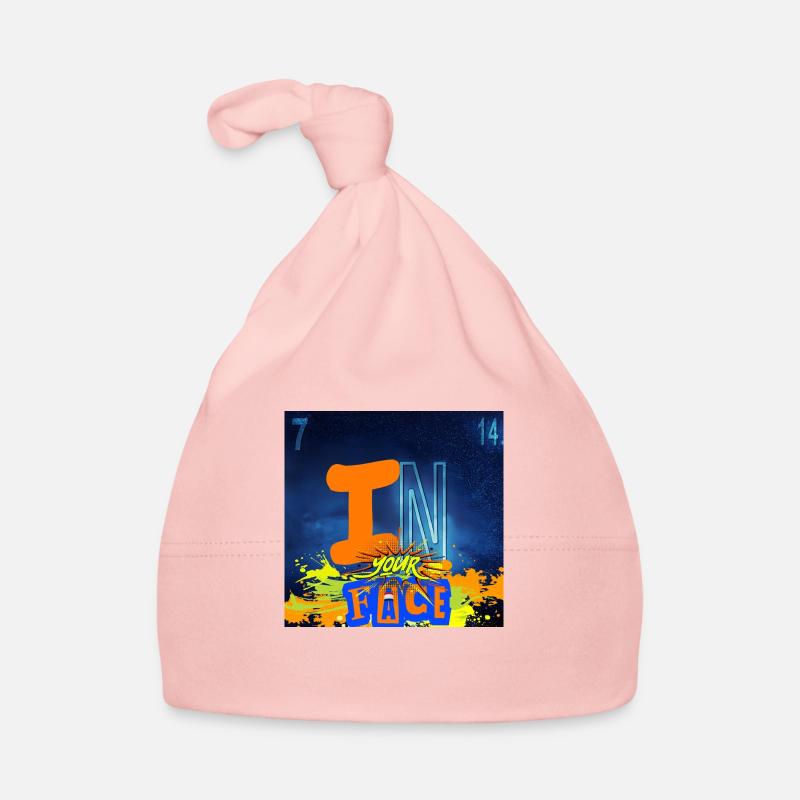 "IN YOUR FACE" chemistry design Organic Baby Cap