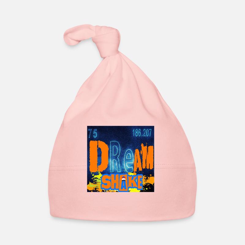 "DREAM SHAKE" design - Organic Baby Cap - pink