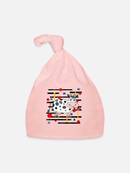 Kuh - Baby Bio-Mütze - Rosa - Vorne