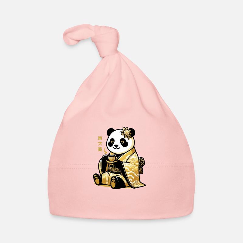 Cute Panda tea time Organic Baby Cap