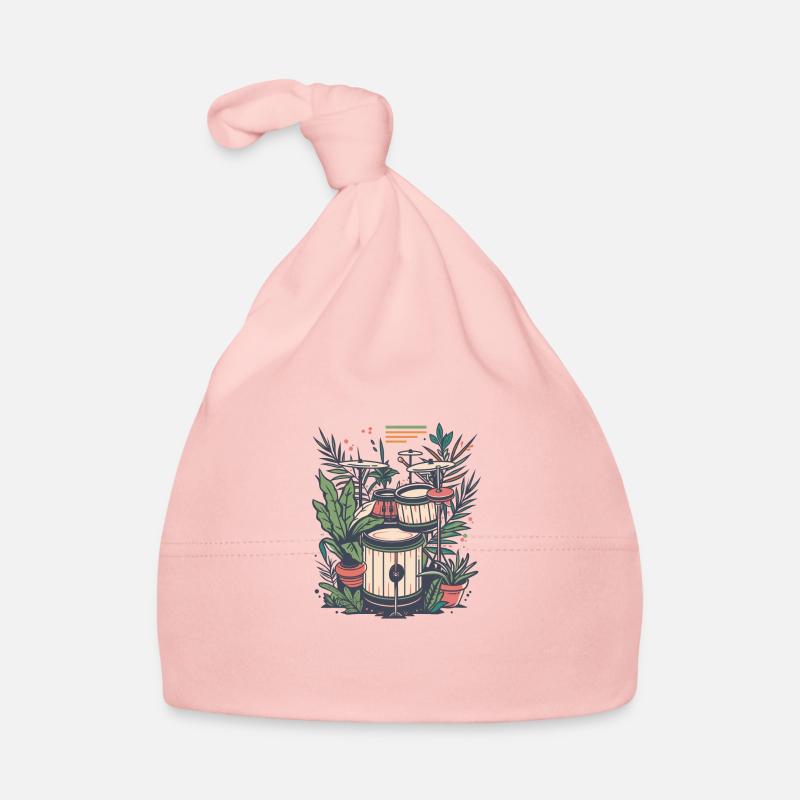 Plantes et musique - Impression de mode de haute qualité Bonnet bio Bébé