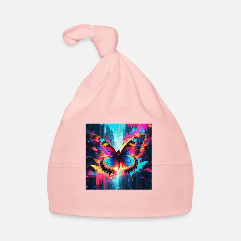 Papillon monarque néon Bonnet bio Bébé