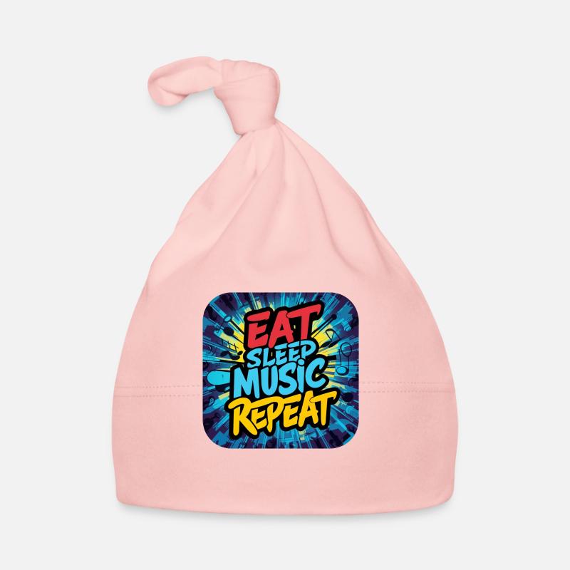 Manger dormir musique répéter Bonnet bio Bébé