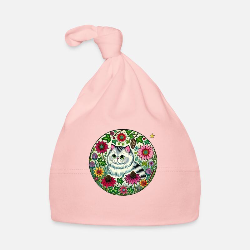 Silver Persian Cat Organic Baby Cap