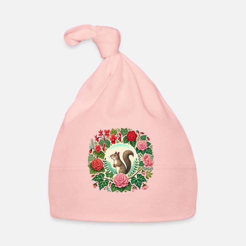 Écureuil mignon Bonnet bio Bébé