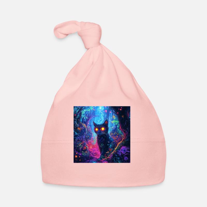 FANTASY Forest Cat 7 - Baby Bio-Mütze - Rosa