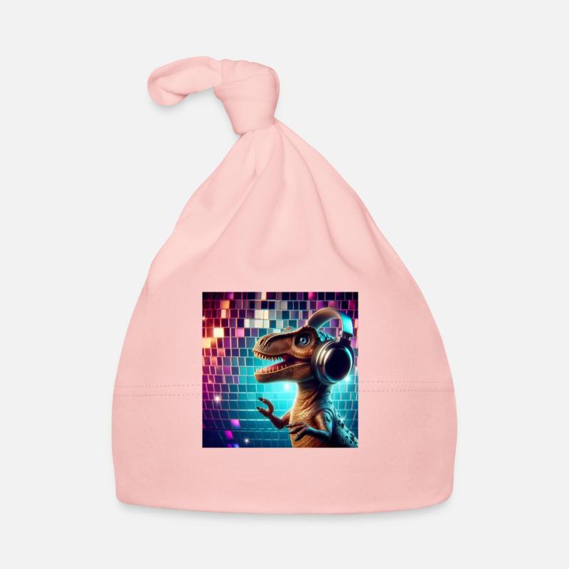 Witziger Dino mag Musik Baby Bio-Mütze