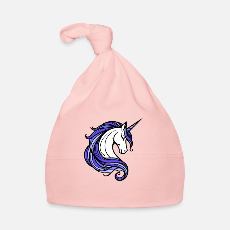 Licorne - Bonnet bio Bébé - rose