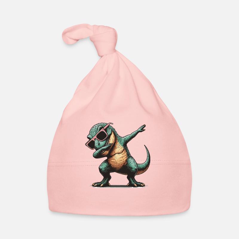Dabbing T-Rex Dino Funny Dinosaur Stone Age Organic Baby Cap