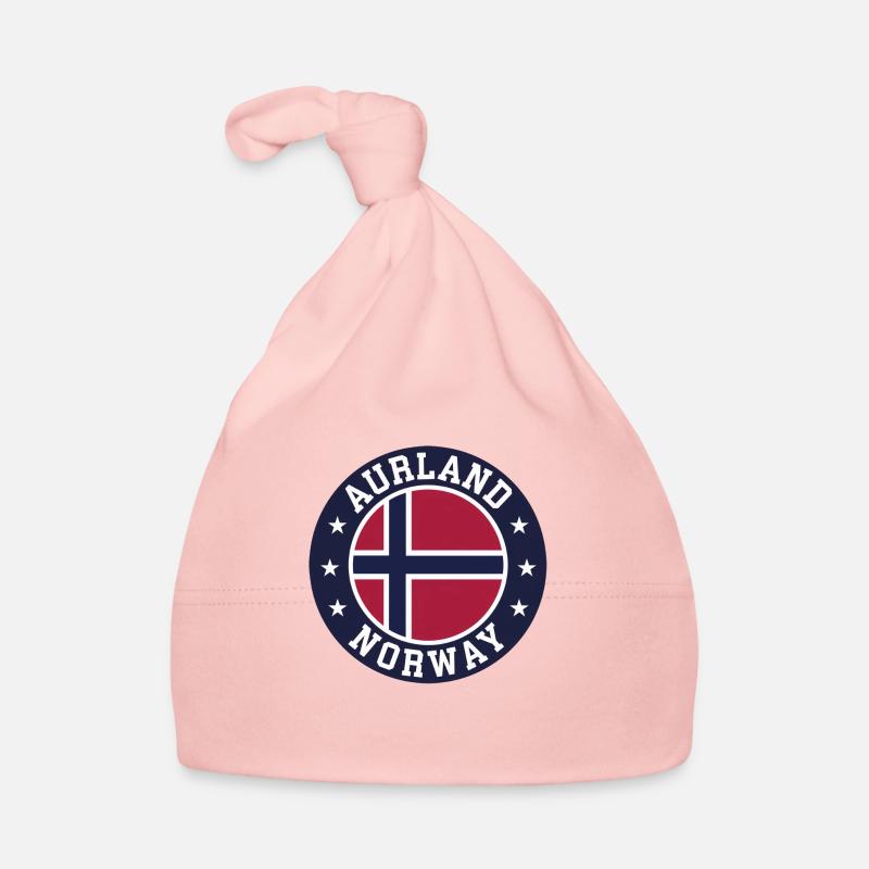 Drapeau Aurland Norway Bonnet bio Bébé