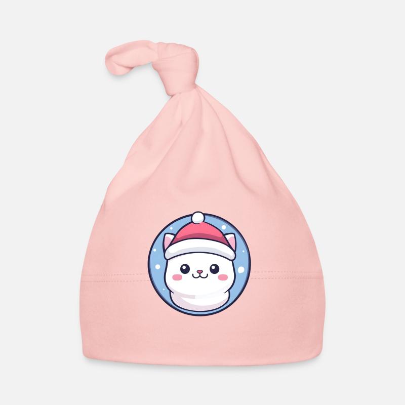 Chat de Noël - Chat de Noël mignon Design Bonnet bio Bébé