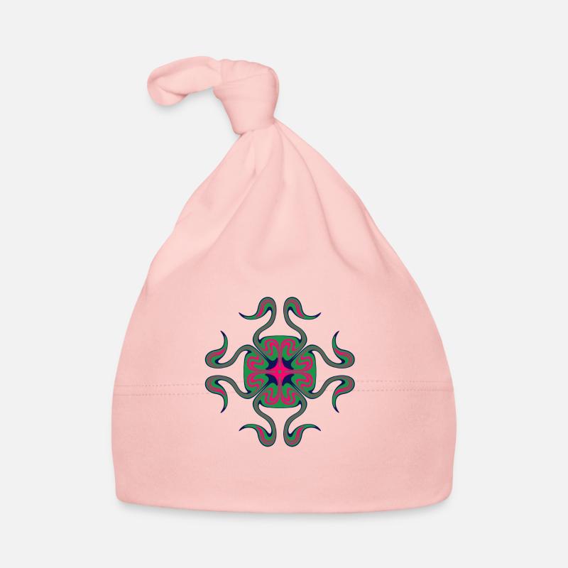 Art abstrait avec différentes couleurs - Bonnet bio Bébé - rose