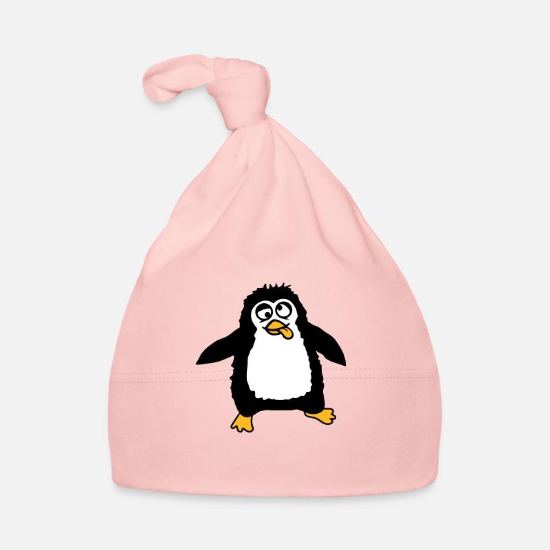 Penguin baby looks confused dazed crazy cute Organic Baby Cap