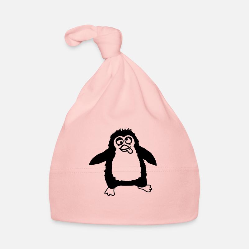 Penguin baby looks confused dazed crazy cute Organic Baby Cap