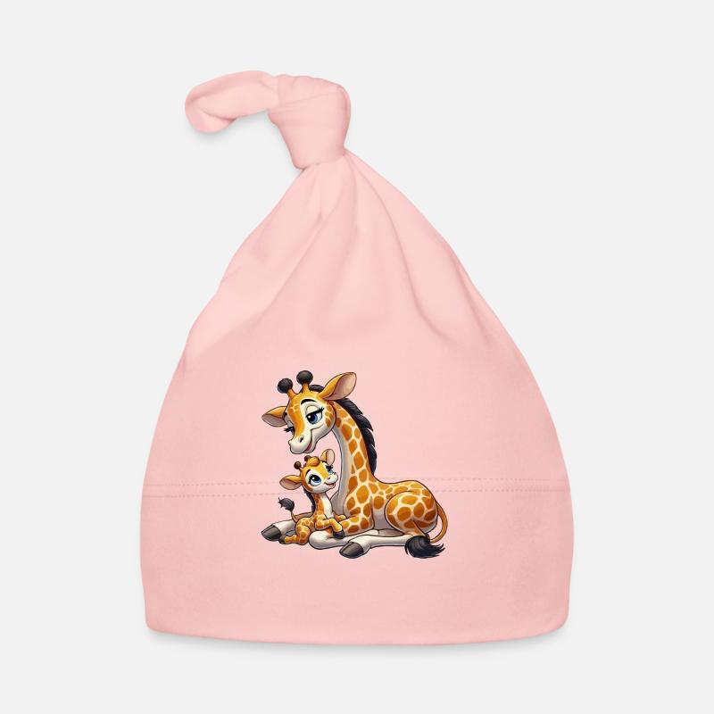 Mère girafe avec enfant Bonnet bio Bébé