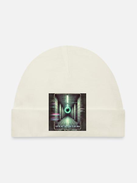 weirdcore Lost in the Liminal - Organic Baby Cap - pink - Front