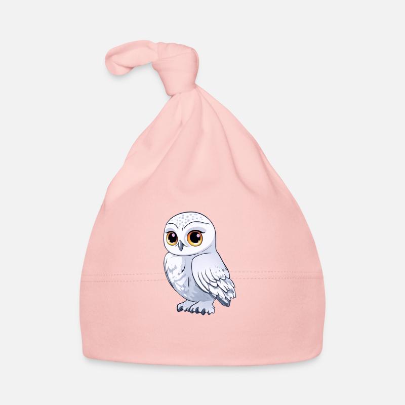 White Owl Organic Baby Cap