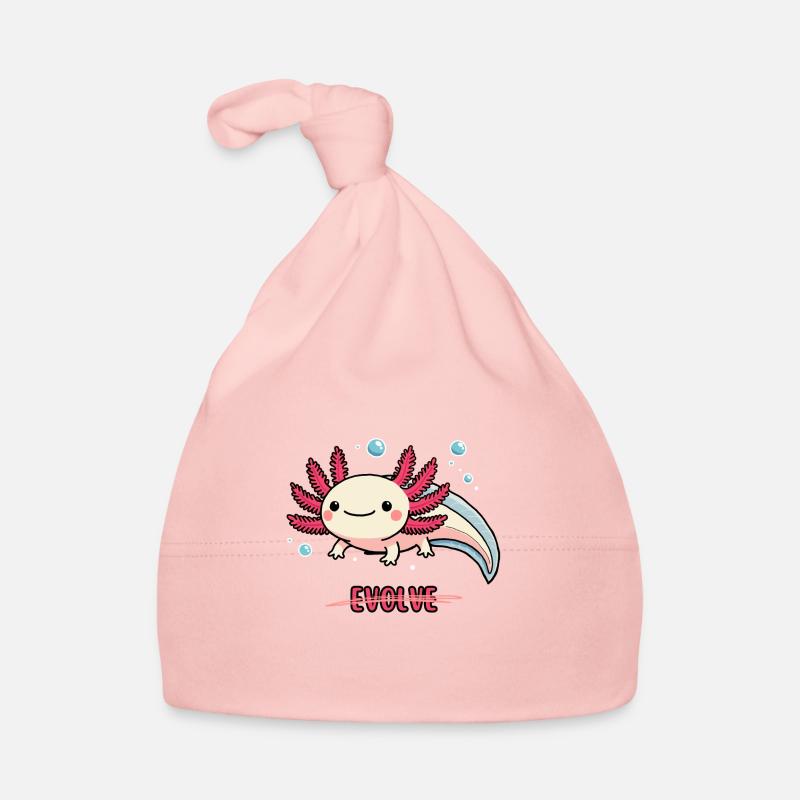 Evolve Axolotl – Süßes Motiv mit Message Baby Bio-Mütze