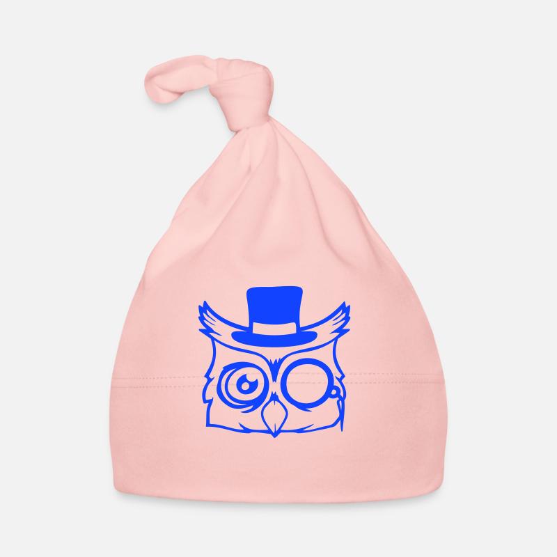 Sir Owl Top Hat Monocle Glasses Rich Mr. Organic Baby Cap