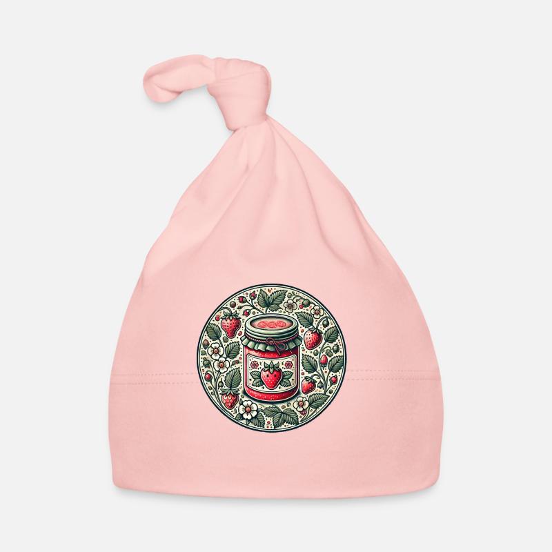 Vintage Erdbeermarmelade Ästhetik Baby Bio-Mütze